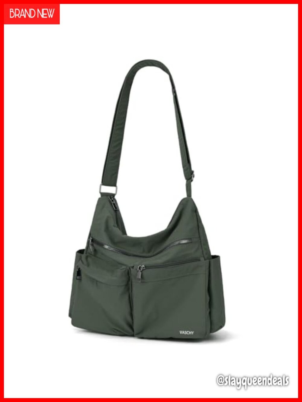 VASCHY Crossbody Messenger Bag RFID Blocking Lightweight Adjustable Strap